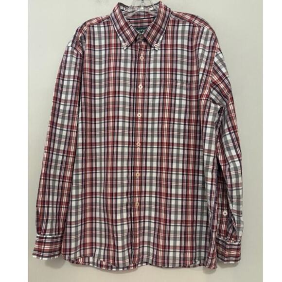 Orvis Button Down Shirt Casual Long Sleeve Plaid XL Active Fit - Picture 1 of 6